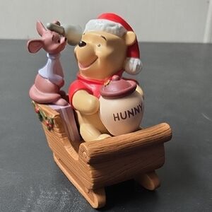 Pooh And Friends Christmas Figurine - No Original Box - Roo, Pooh, And Hunny
